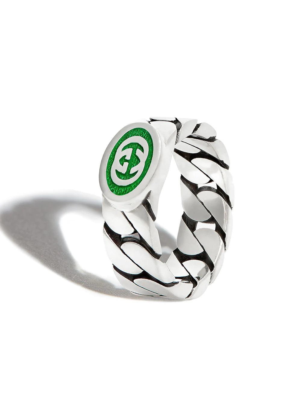 Interlocking G enamel ring - 2