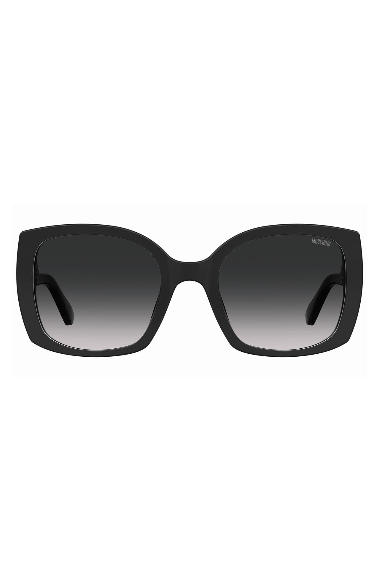 Moschino 54mm Gradient Square Sunglasses in Black/grey at Nordstrom - 1