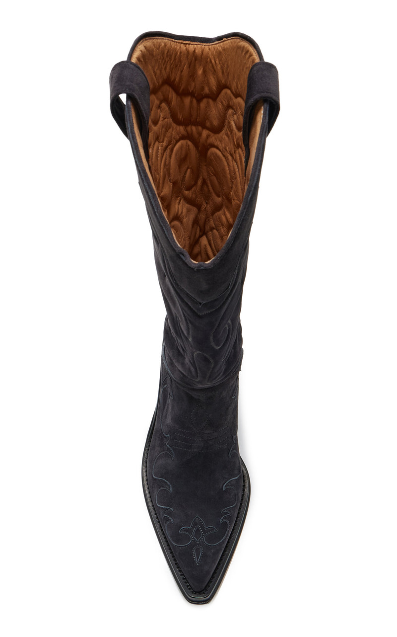 GABRIELA HEARST Capitana Suede Western Boots black outlook