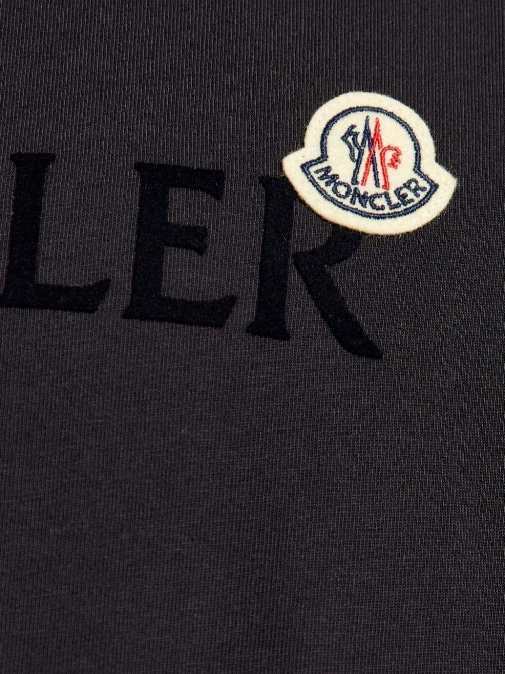 flocked-logo cotton T-shirt - 5