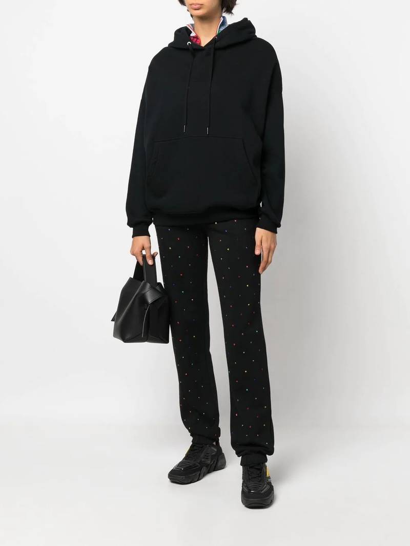 MSGM stud-embellished tapered joggers outlook