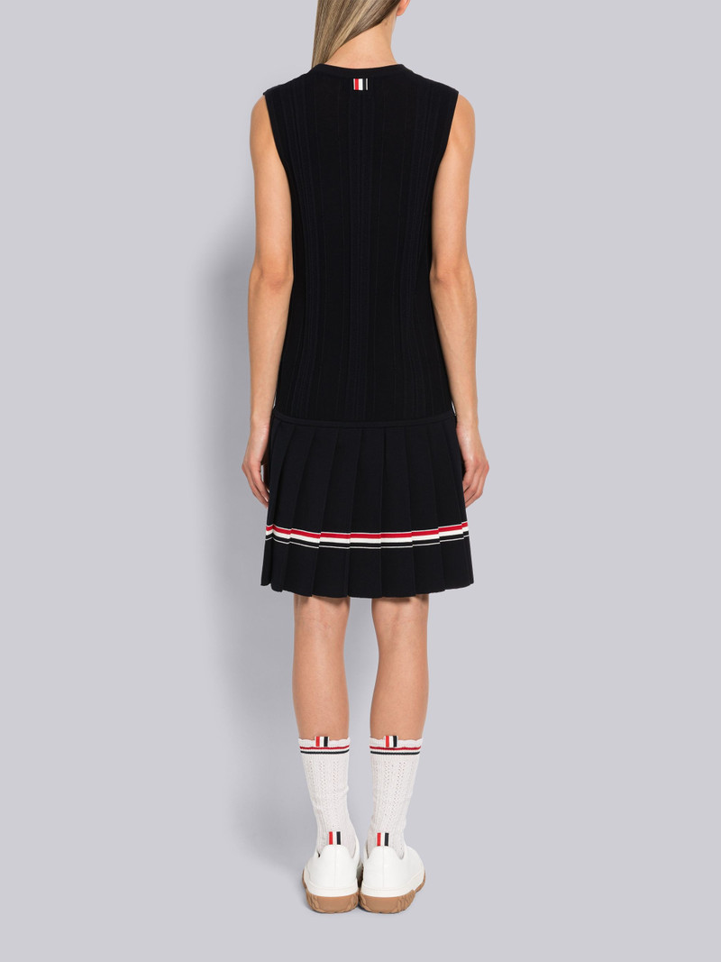 High Twist Cotton Cricket Stripe Sleeveless Tennis Dress 3