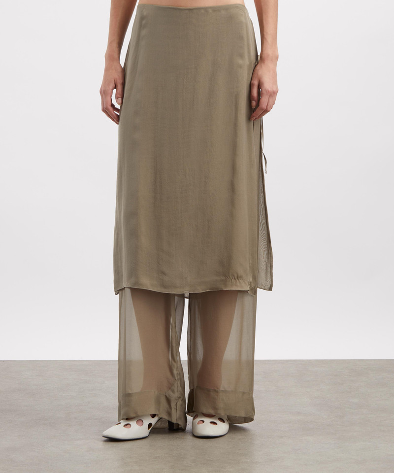 paloma wool Low Archive Silk Khaki Trousers outlook