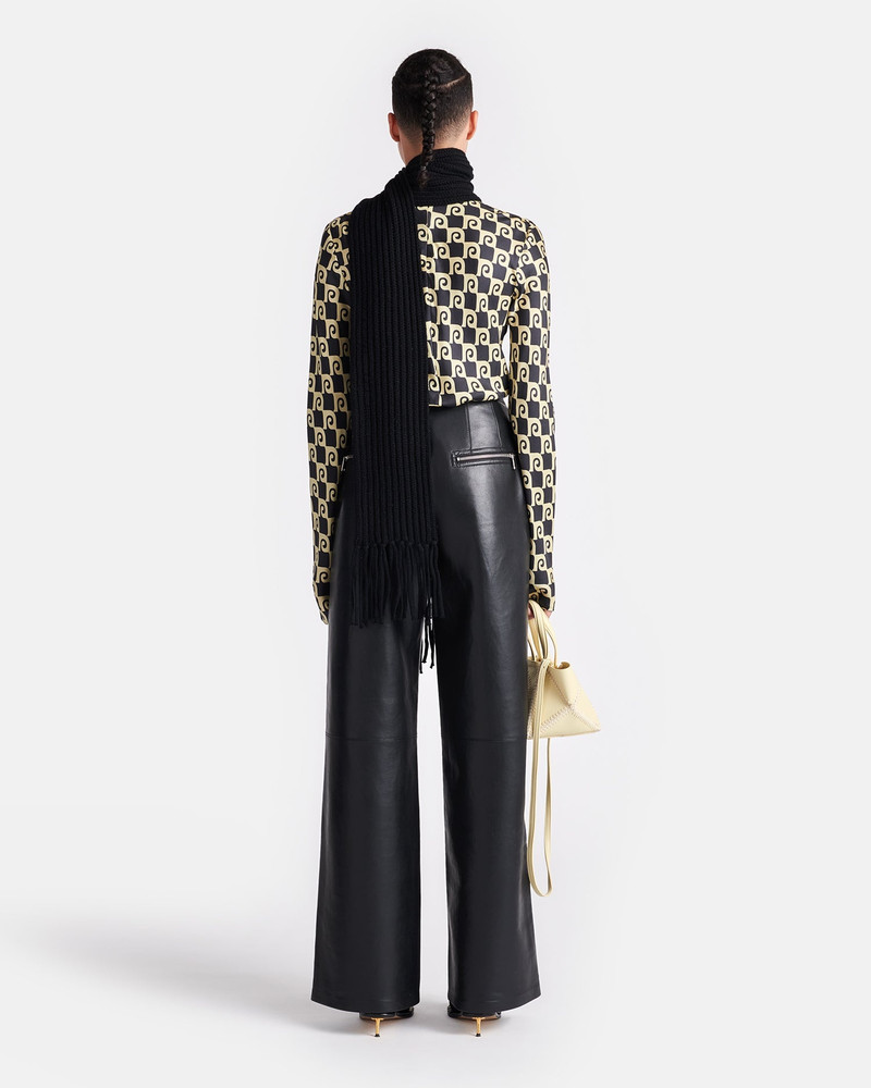 Printed Silk-Twill Turtleneck Top 5