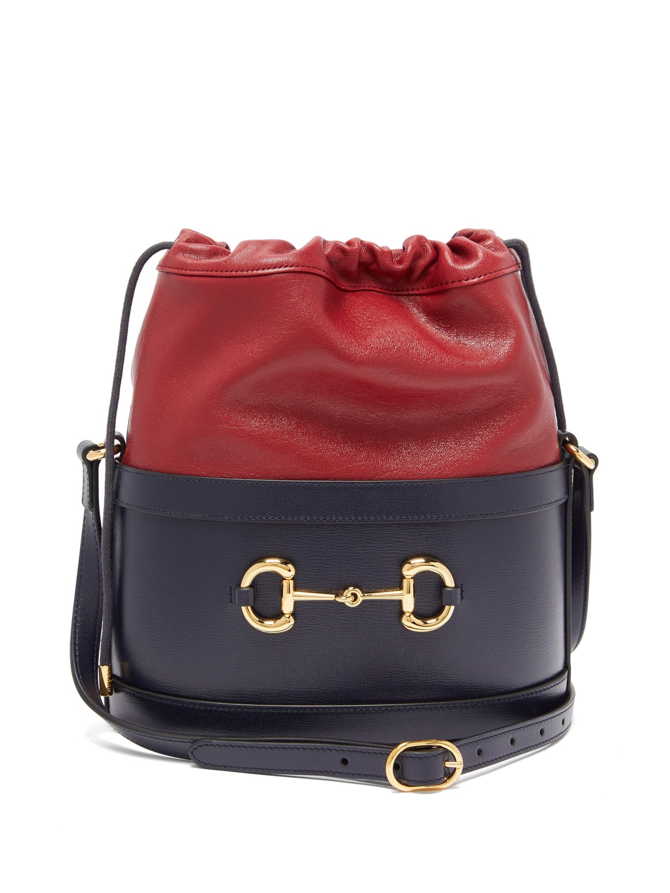 1955 Horsebit bi-colour leather bucket bag - 1