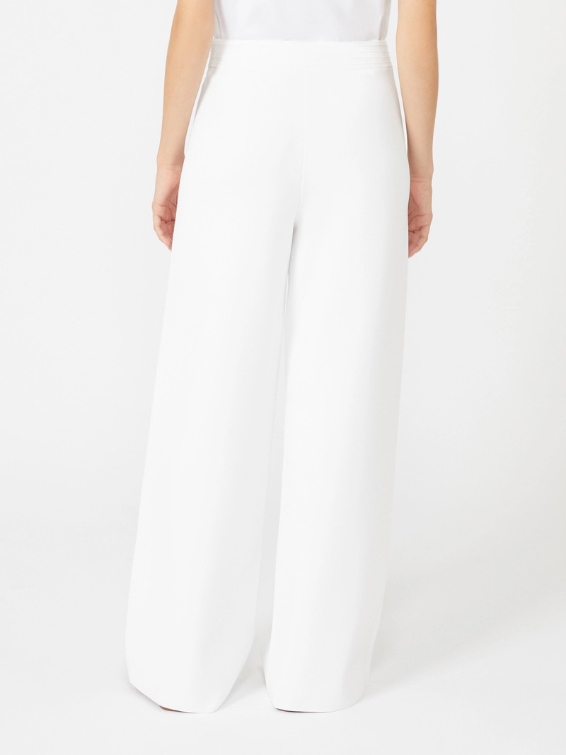 FINGERE Viscose crêpe yarn trousers - OPTICAL WHITE 4