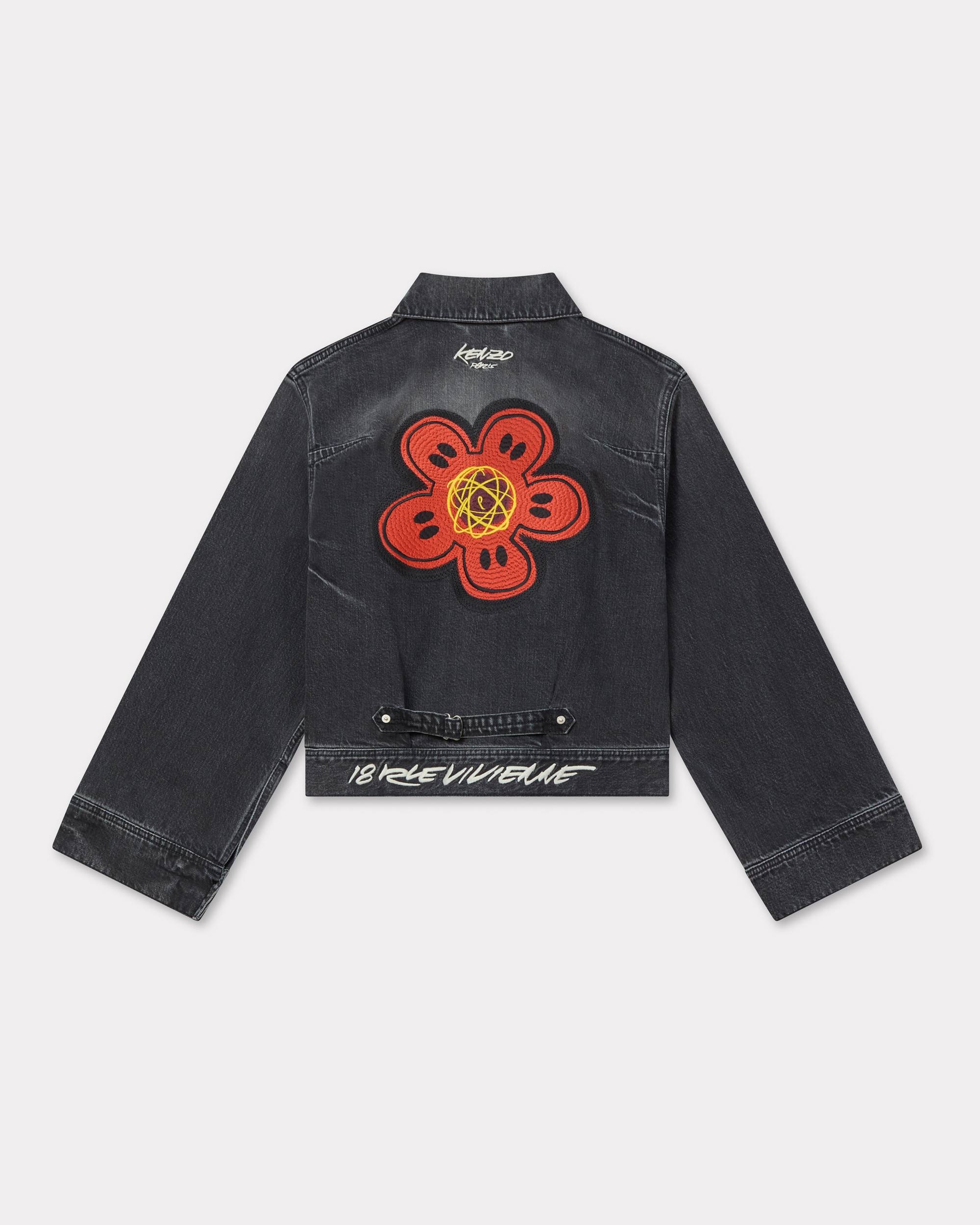 'Kenzo x Futura 2000' embroidered kimono sleeves jacket in japanese denim - 2