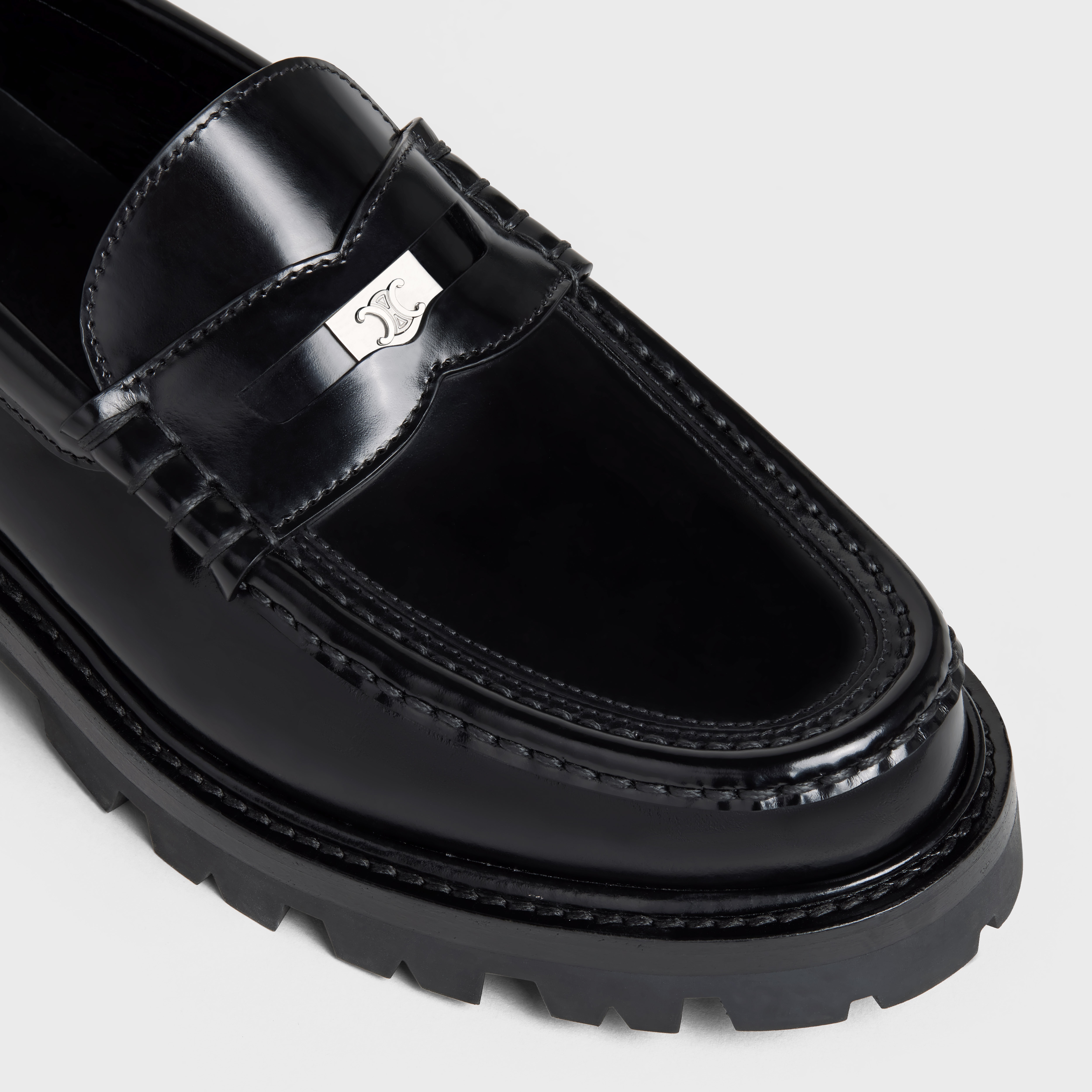 MARGARET PENNY CHUNKY LOAFER in POLISHED BULL - 4