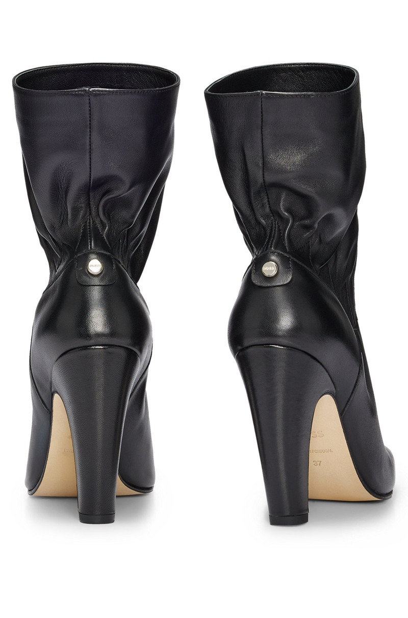 HIGH-HEELED BOOTS IN NAPPA LEATHER WITH MONOGRAM TRIM 6