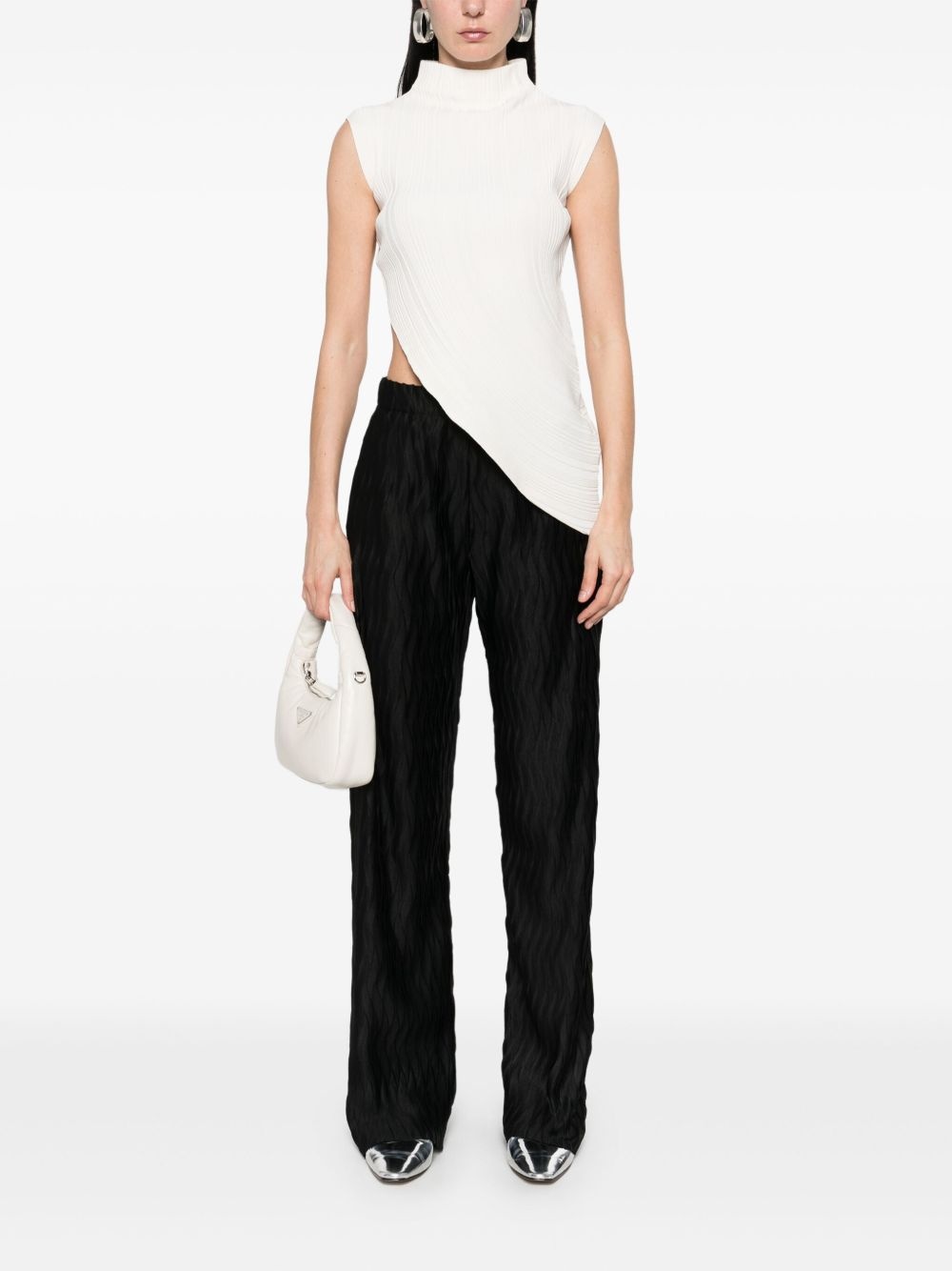 plissé tapered trousers - 2