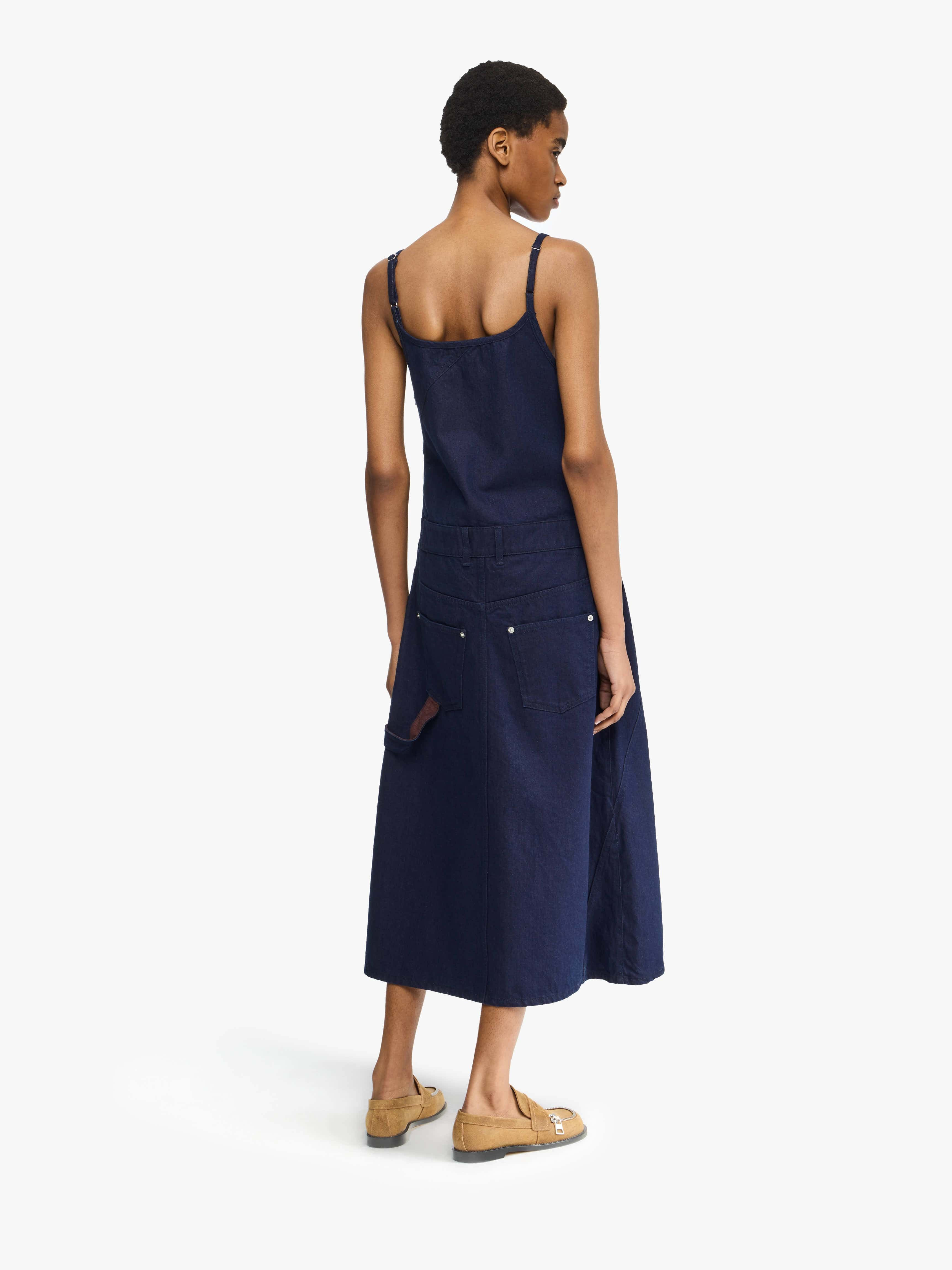 TWISTED DENIM WORKWEAR DRESS - 3