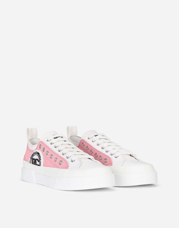 Two-tone canvas Portofino Light sneakers with DG logo - 2