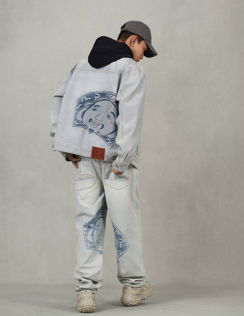 Godhead Jacquard Relax Fit Denim Jacket 6