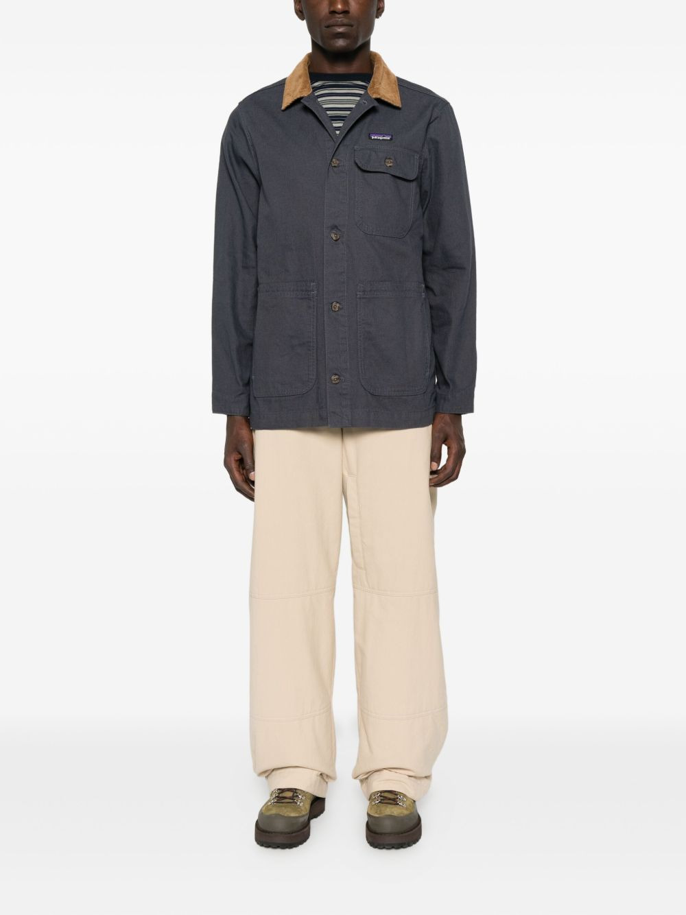 Point Reyes corduroy-collar button-fastening jacket - 2