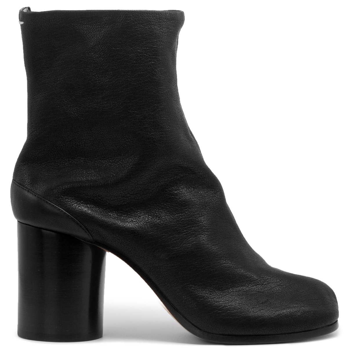 Tabi Soft Leather Heeled Boots Black in Black - 1