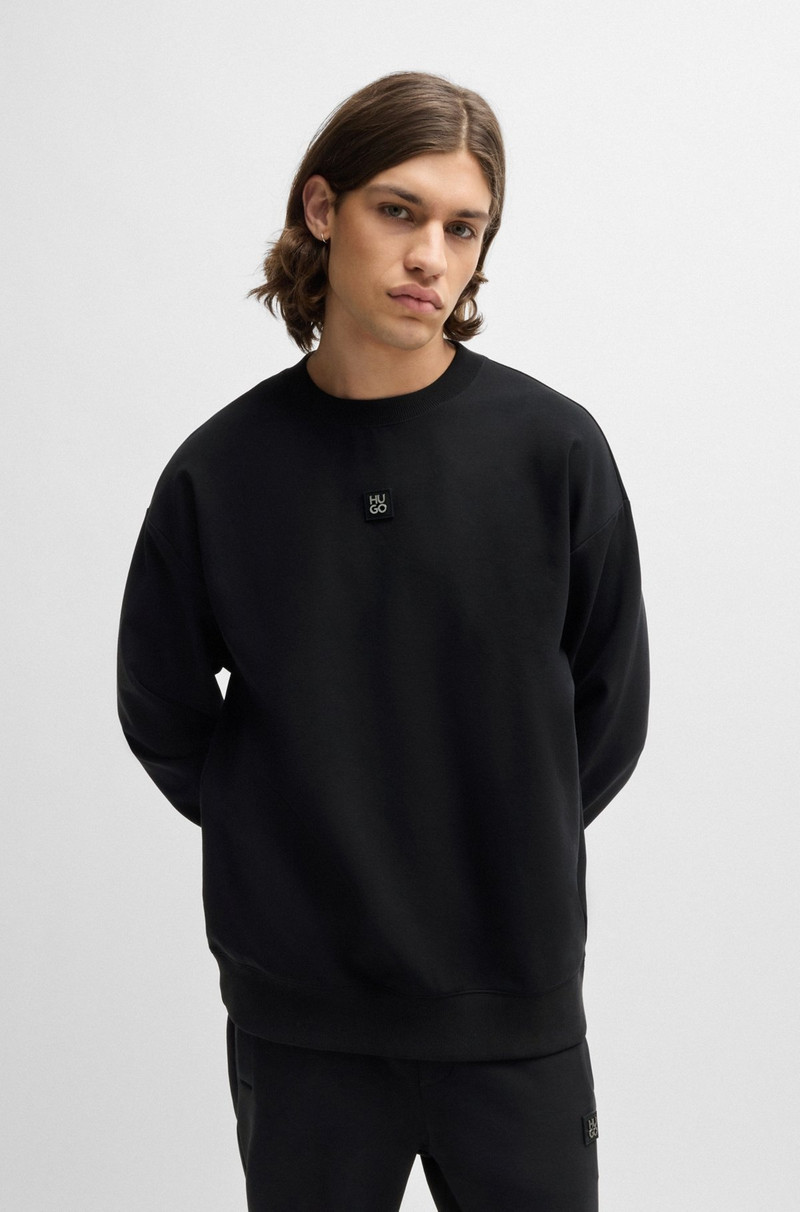 STRETCH-COTTON REGULAR-FIT SWEATSHIRT WITH STACKED LOGO 2