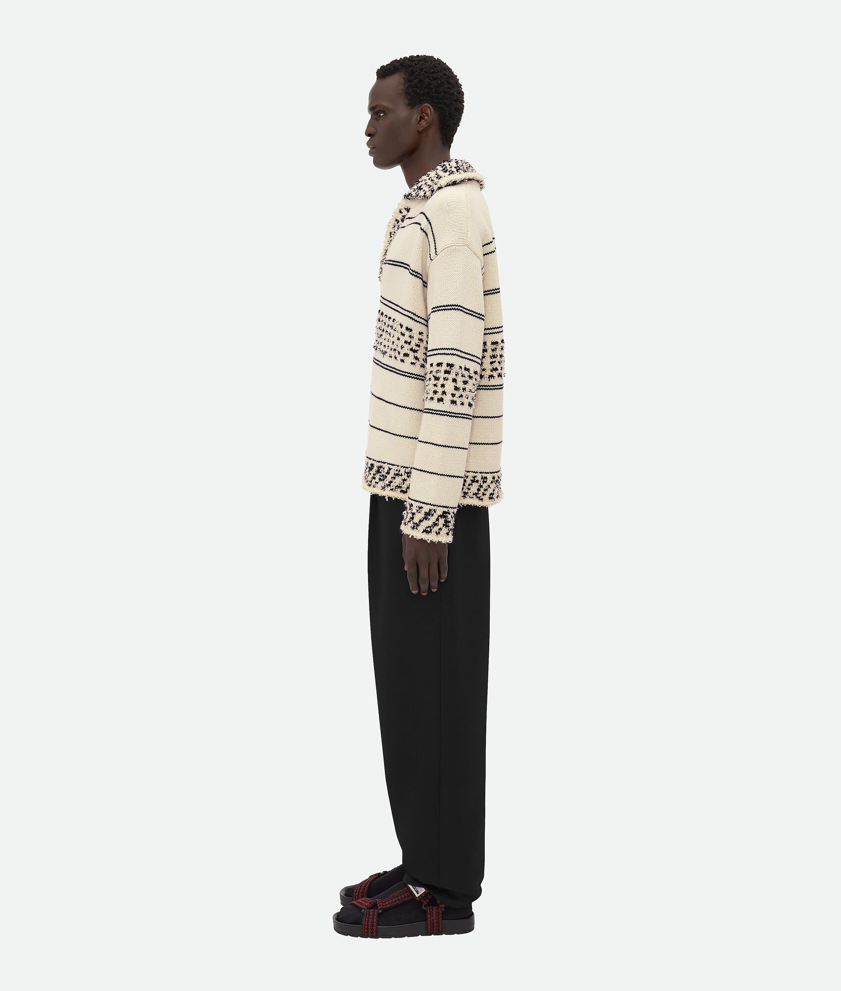 Cotton And Wool Textured Jumper - 2