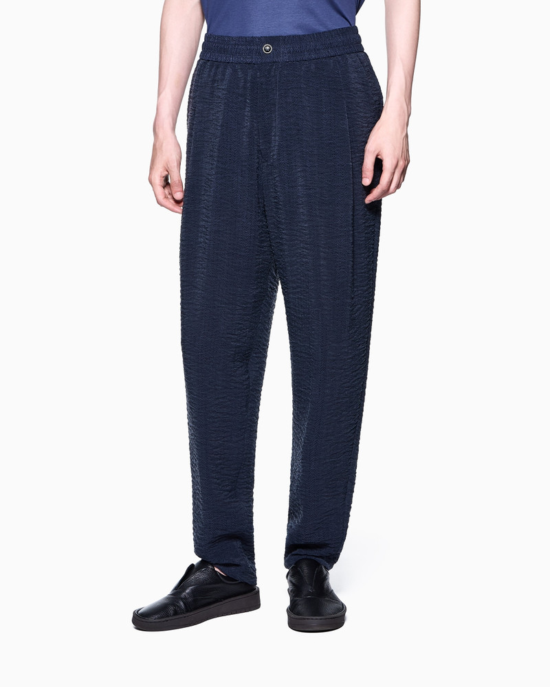 GIORGIO ARMANI JACQUARD CUPRO FLAT-FRONT TROUSERS outlook