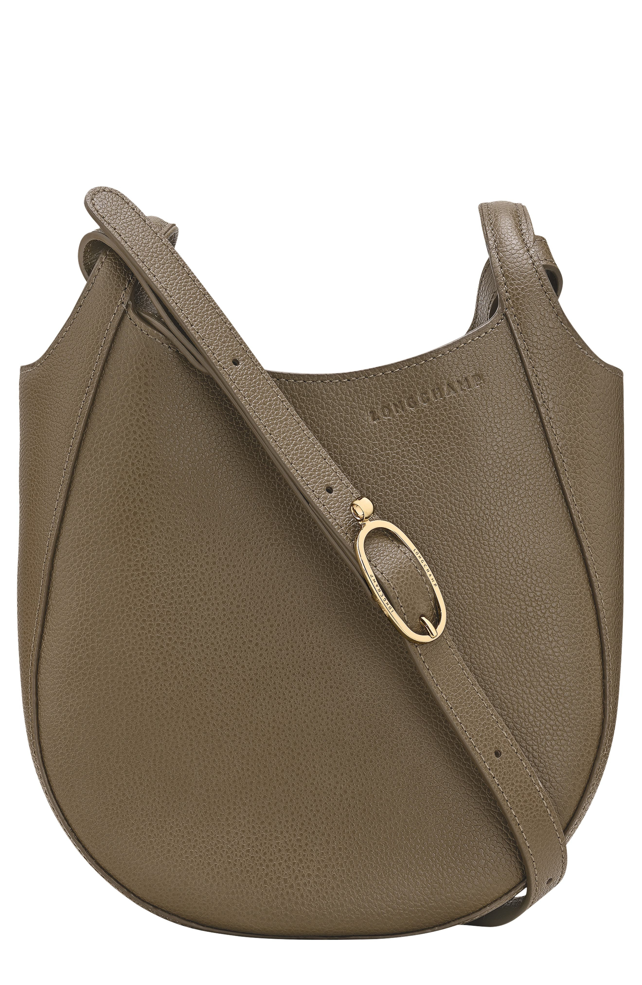 Longchamp Small Le Foulonne Leather Crossbody Bag in Caper at Nordstrom - 1