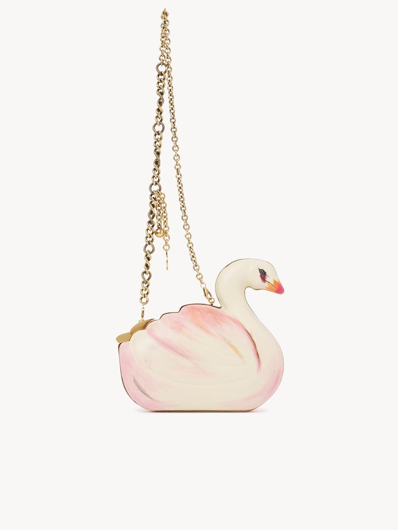 CHLOÉ TROPICUS SWAN MINAUDIÈRE IN PRINTED LEATHER 4