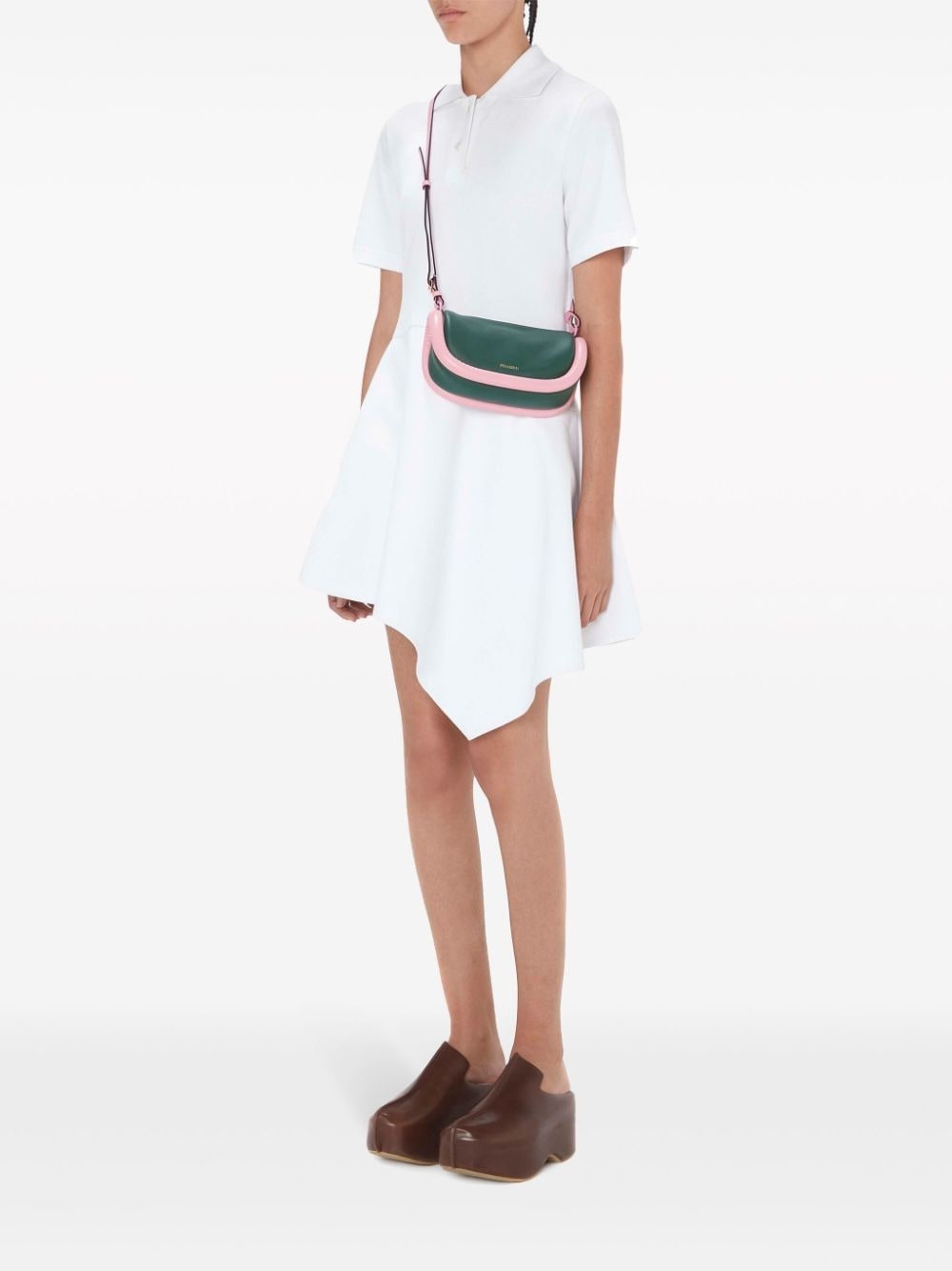 polo-collar cotton asymmetric dress - 2