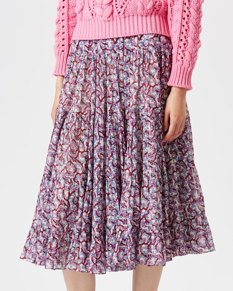 ELFA LONG PRINTED COTTON SKIRT - 3