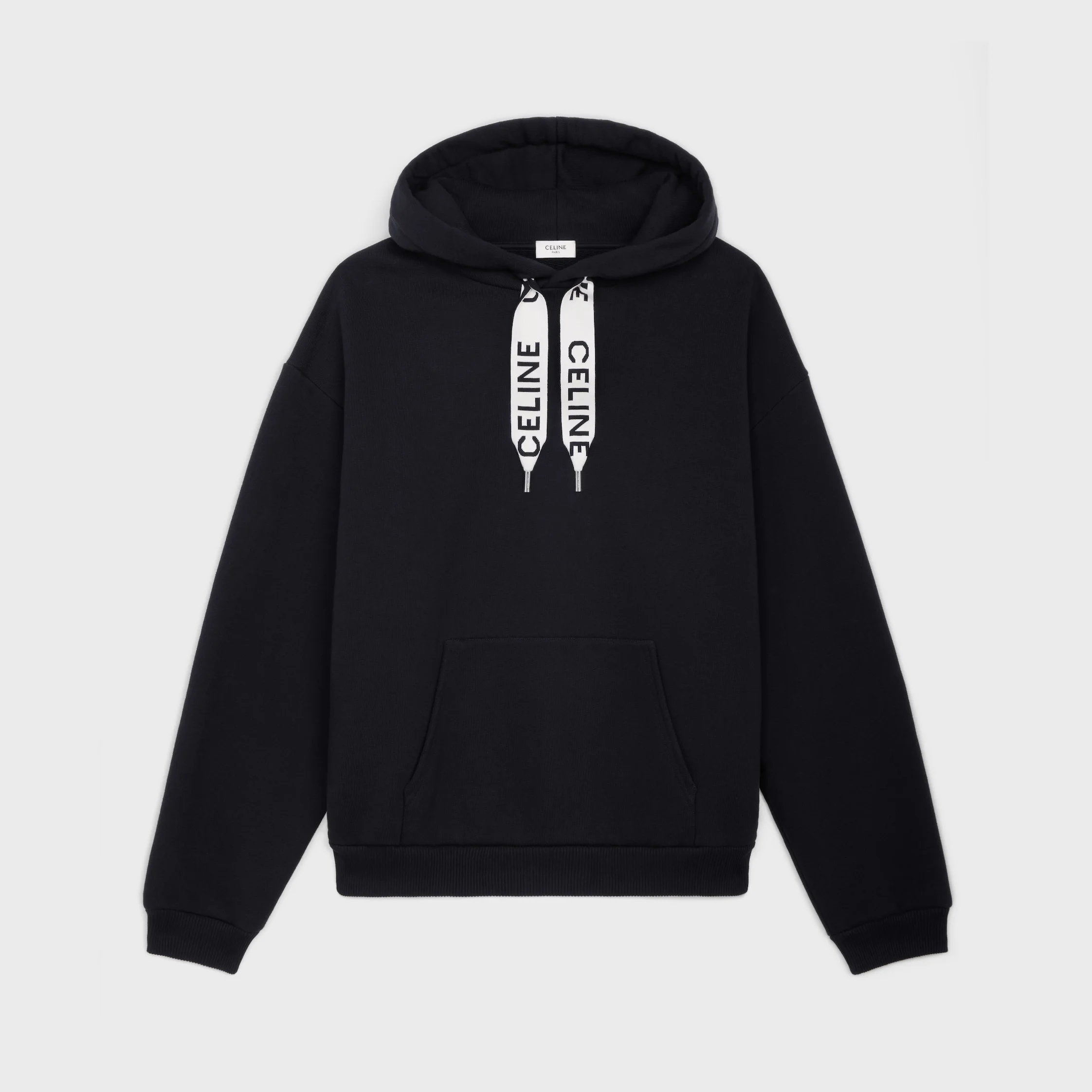 CELINE LOOSE HOODIE IN COTTON FLEECE - 1