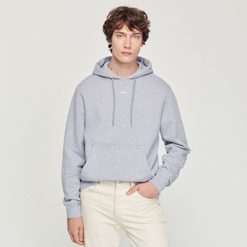 Sandro Hoodie sweatshirt with logo embroidery outlook