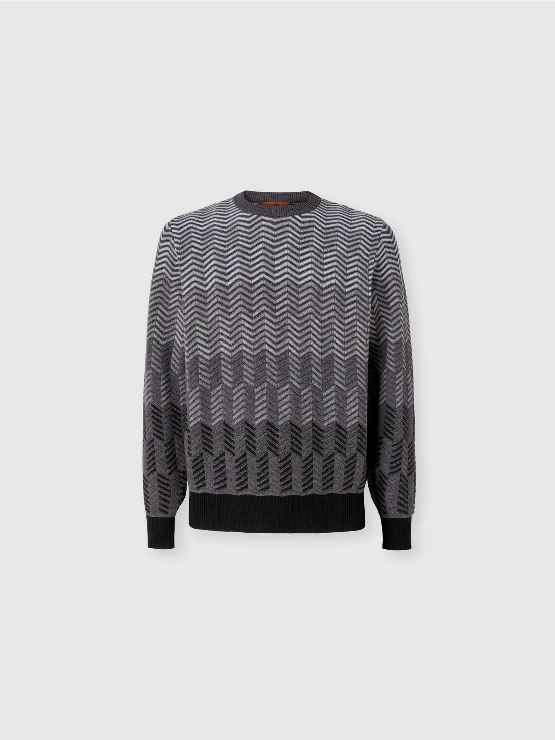 Zigzag virgin wool crewneck pullover - 1
