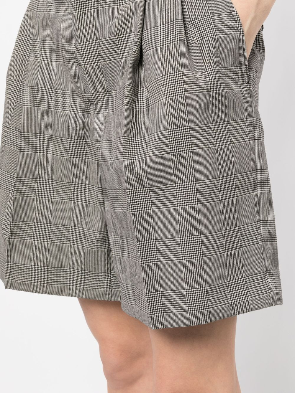 Gingham check wool shorts - 5