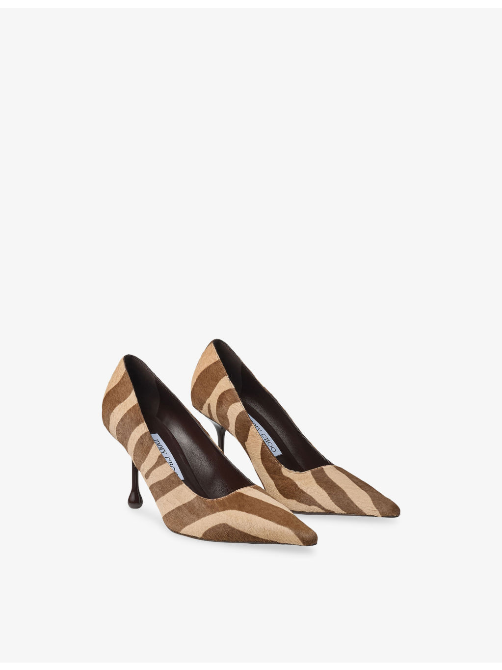 Ixia 80 Zebra-Print Leather Pumps - 3