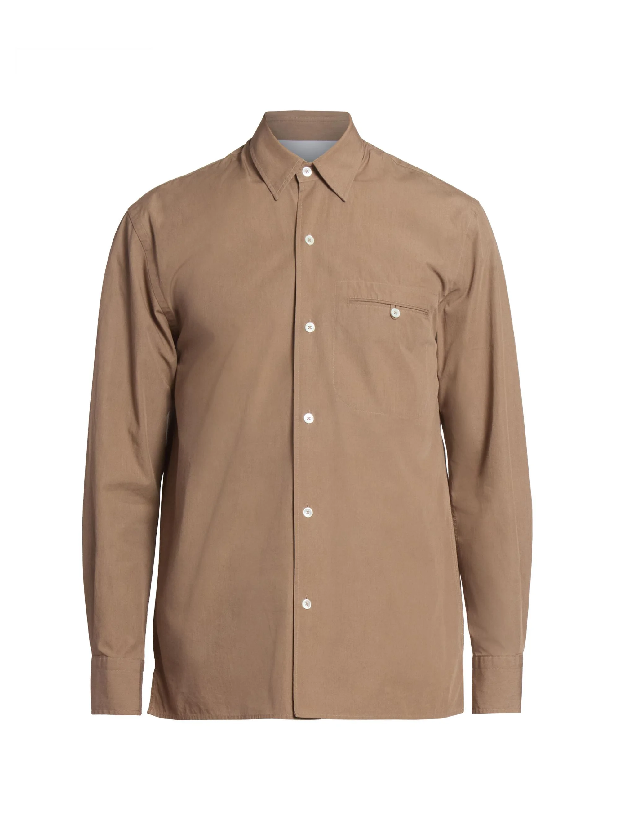 Men Lionel Cotton Poplin Shirt - Ginger Bread - 1