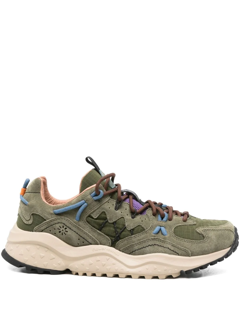 suede low-top trainers - 1