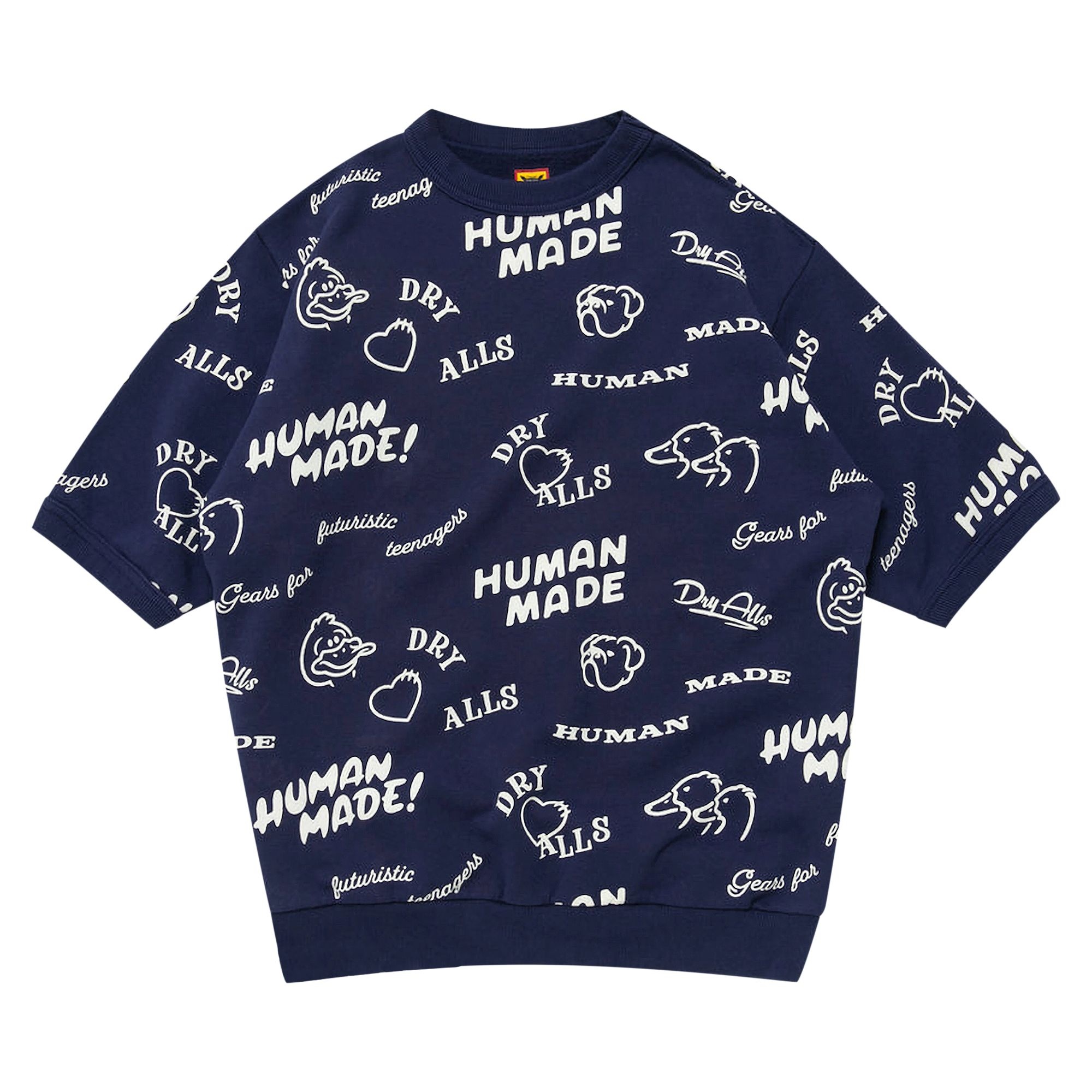 Human Made Printed Short-Sleeve Sweatshirt 'Navy' - 1