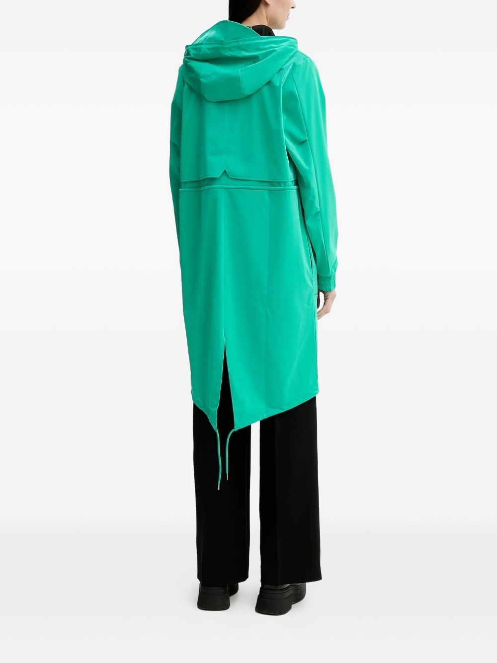hooded drawstrings raincoat - 4