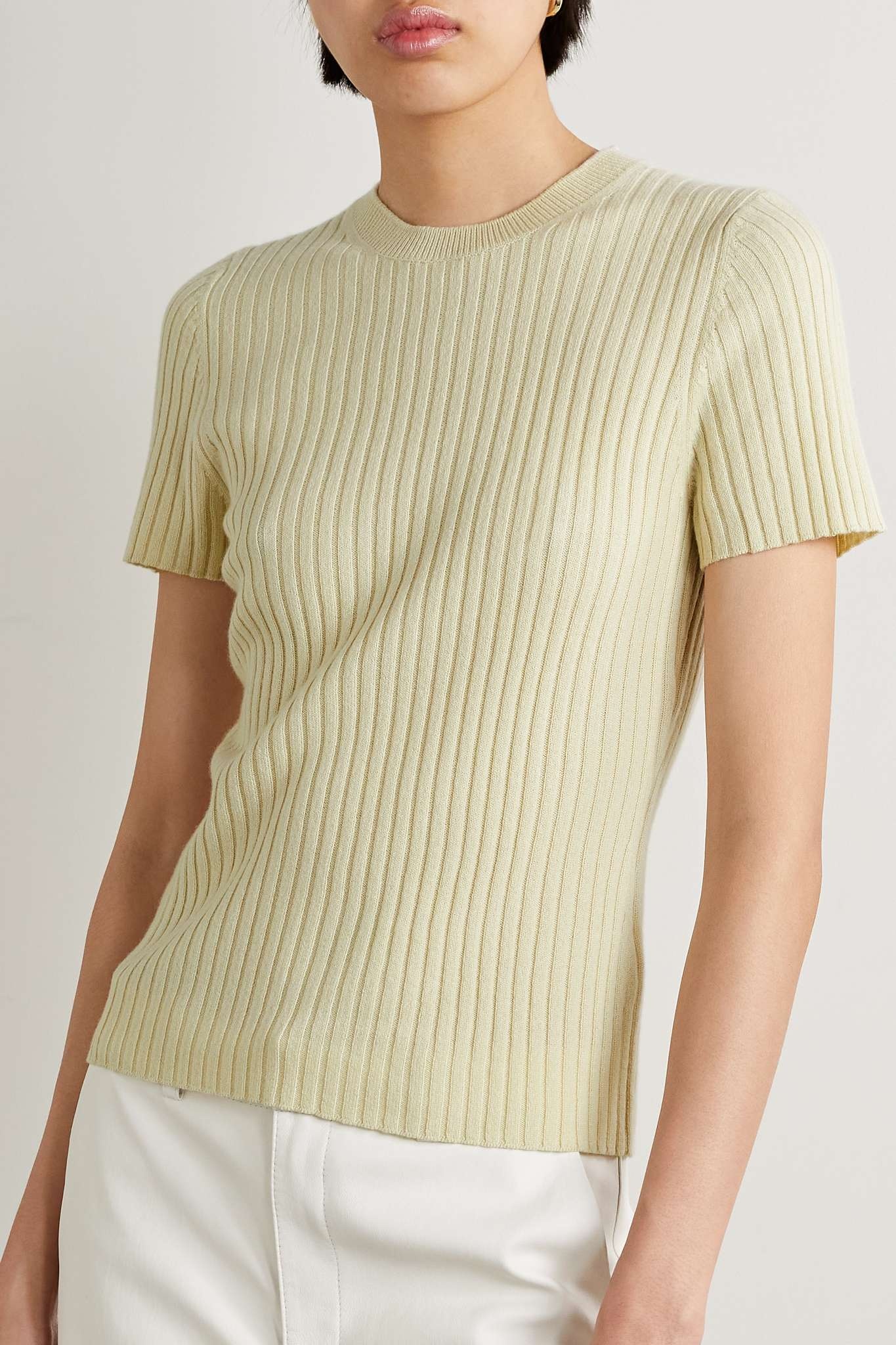 Ribbed cashmere sweater - 3