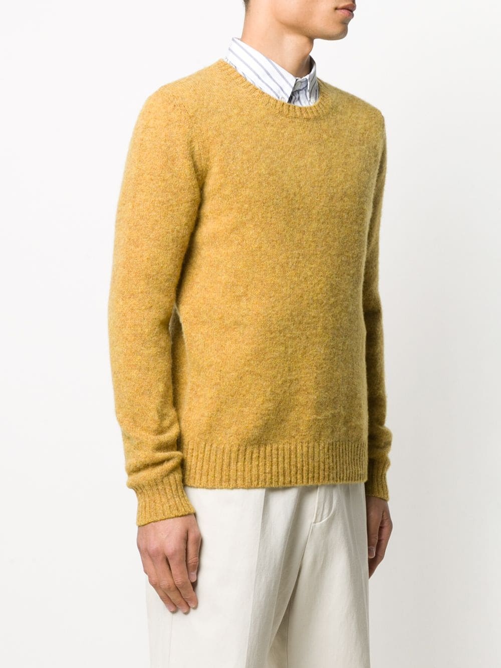 purl-knit crew-neck jumper - 3