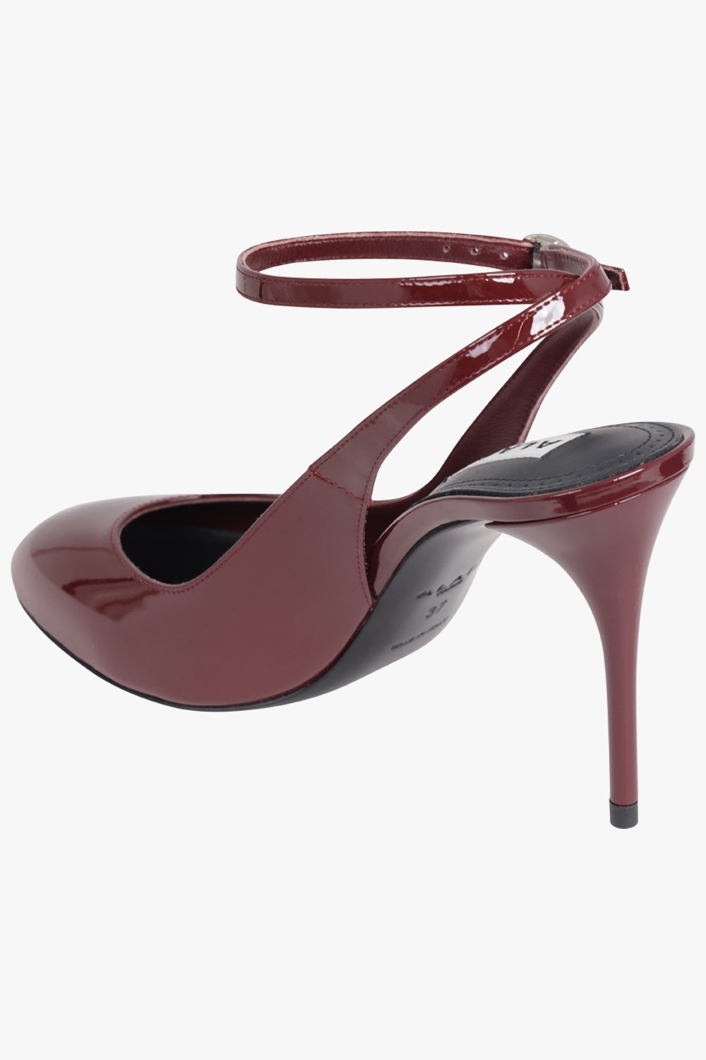 SLINGBACK PATENT 90MM CLOSED SLINGBACK HEEL | GARNET RED - 3