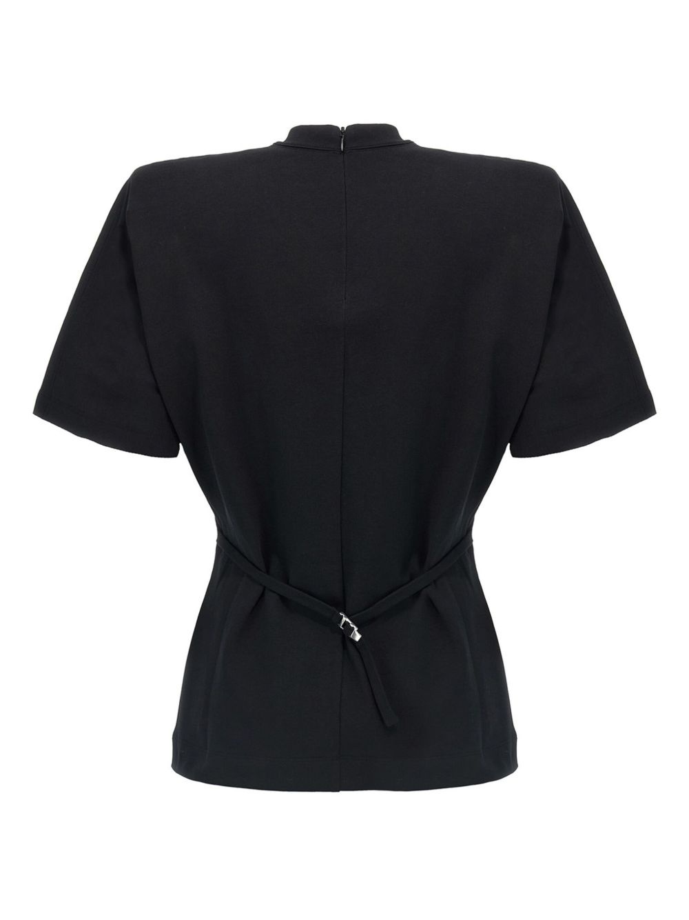 high-neck short-sleeve top - 2
