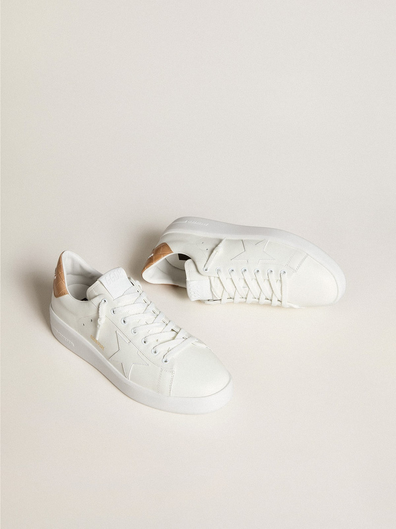 Golden Goose Men's Purestar with leather star and croc-print leather heel tab outlook