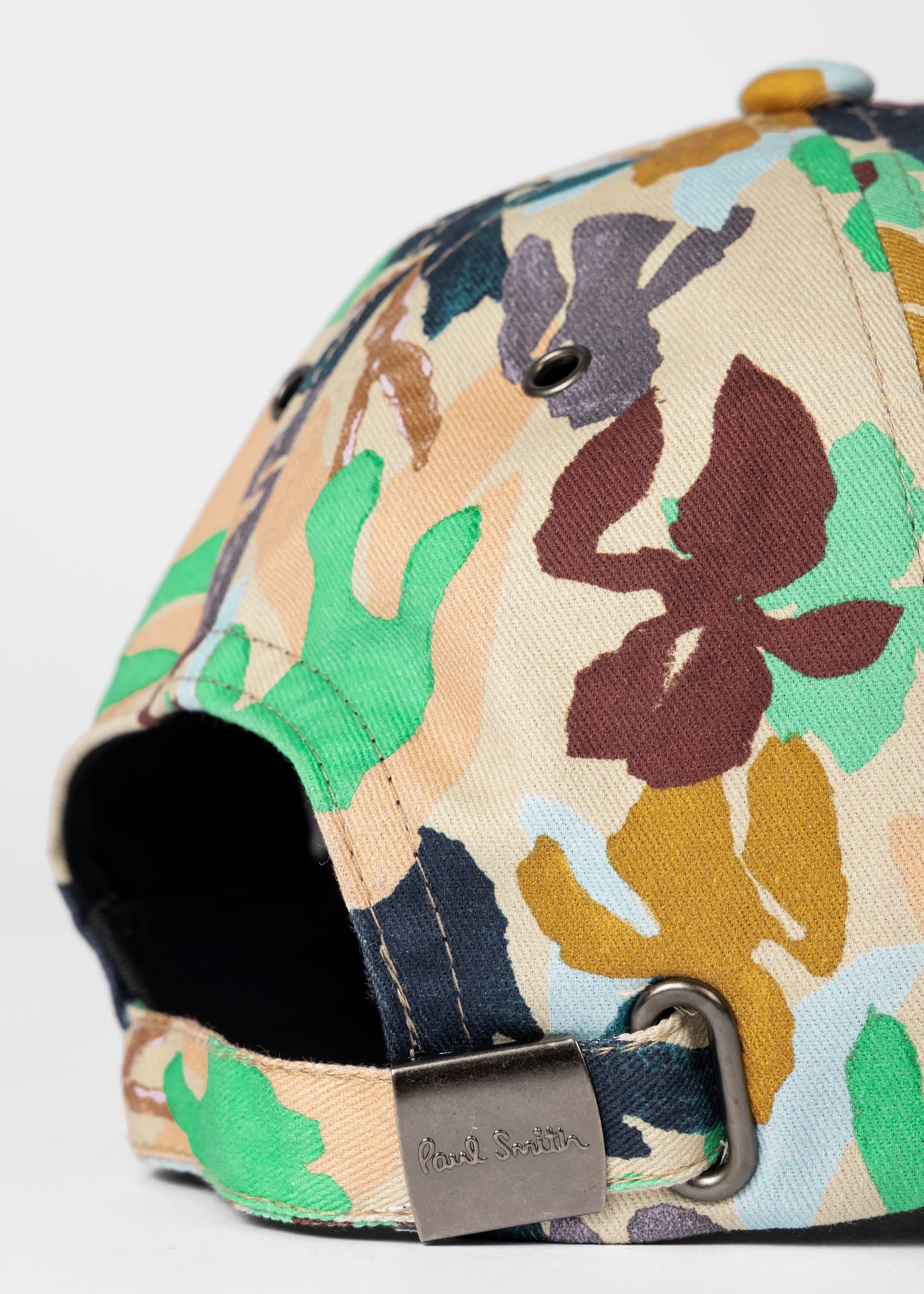 'Iris' Print Cotton Cap - 3