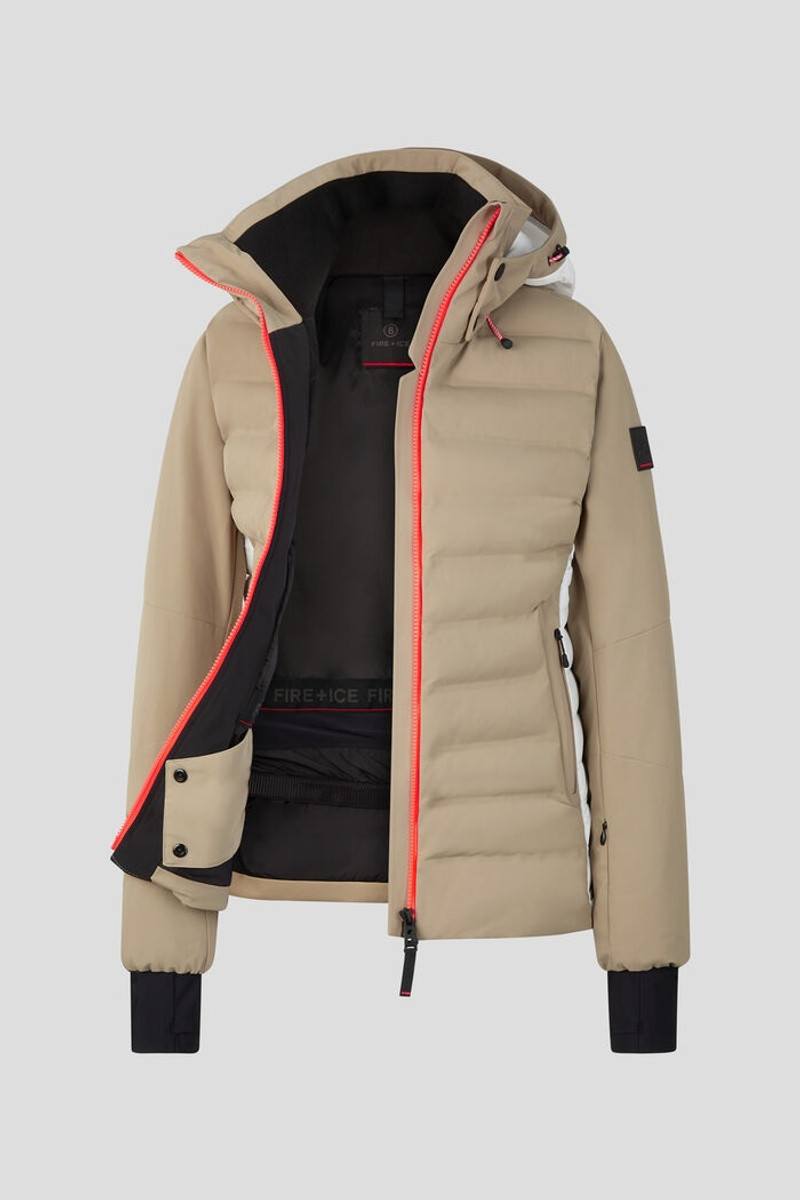 Janka Ski jacket in Caramel/White 7