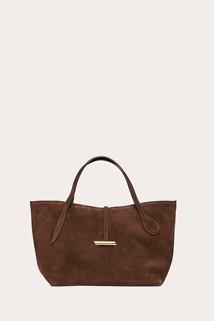 PETITE PENNE TOTE SUEDE DARK BROWN - 4