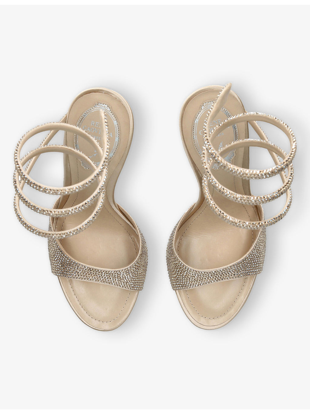 Jewelled-Strap Wrap Leather Heeled Sandals - 2