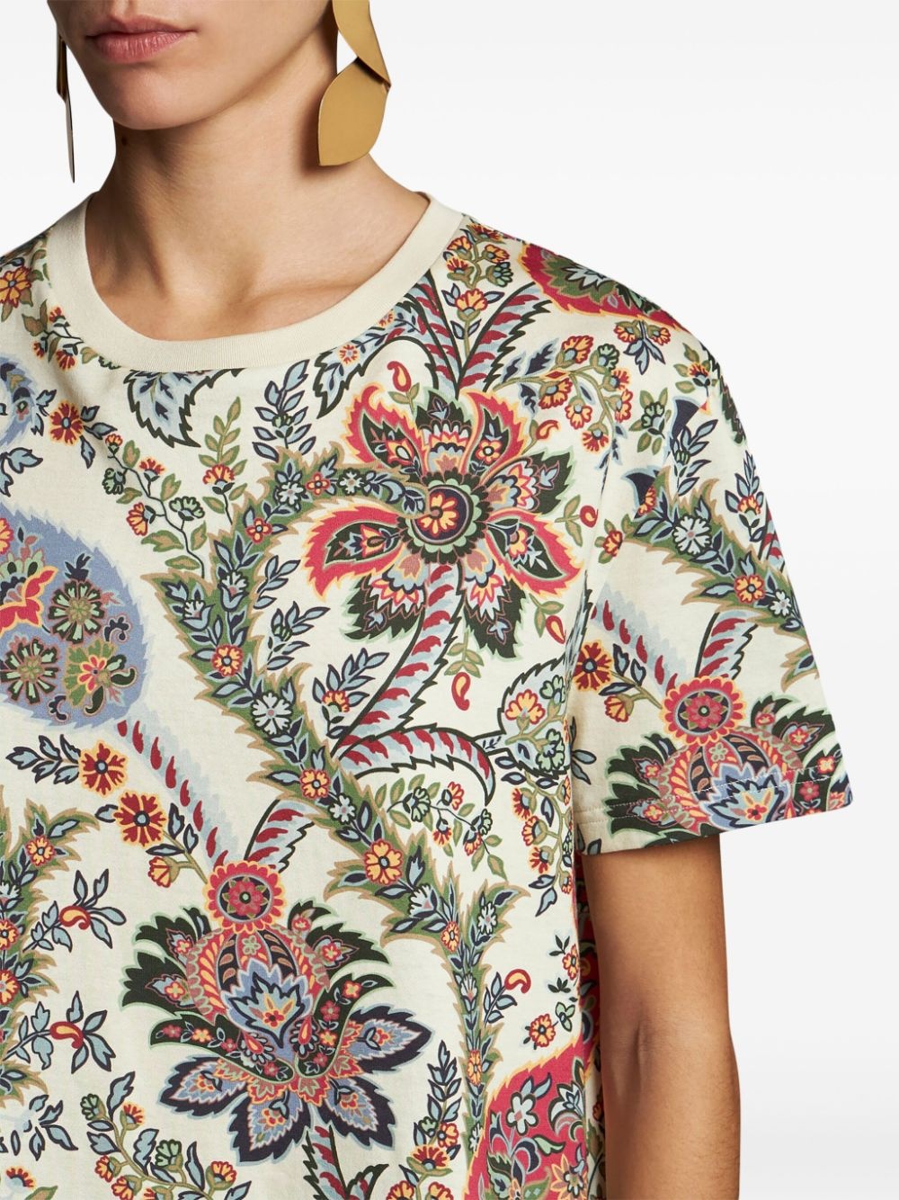 Etro paisley-print cotton T-shirt | REVERSIBLE