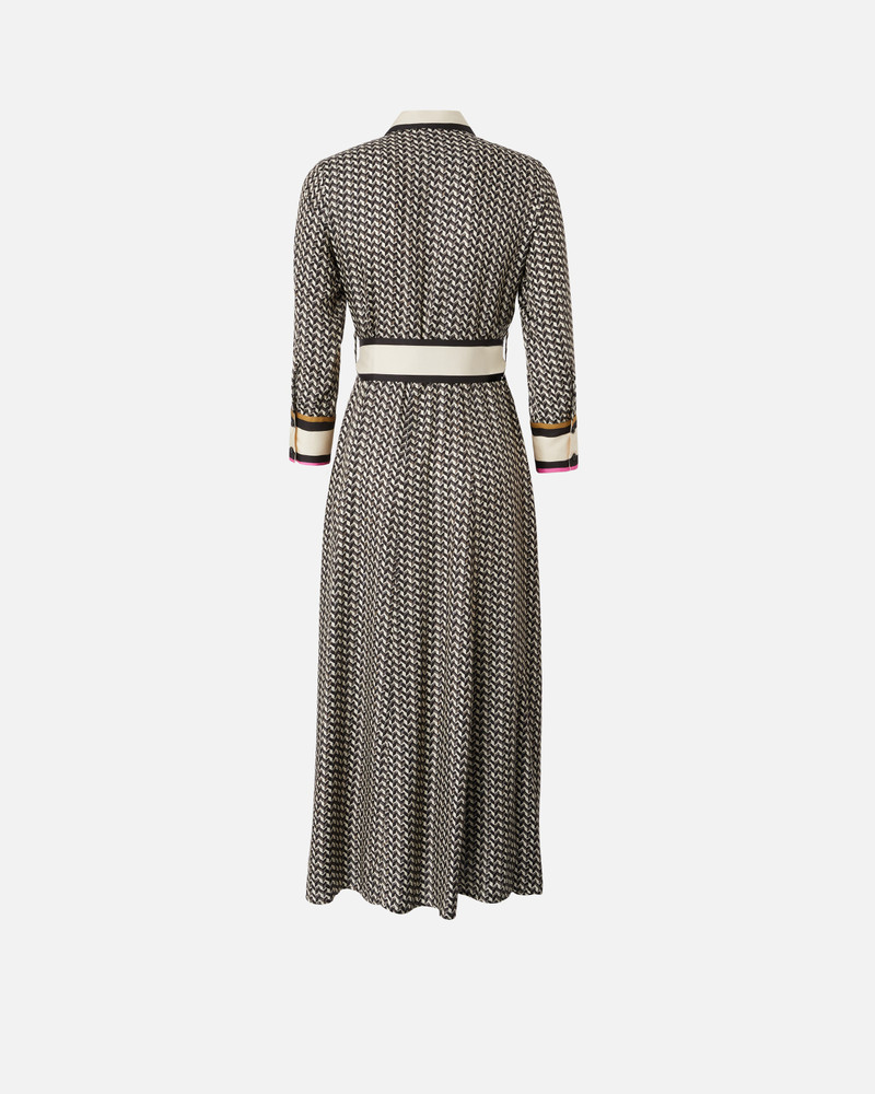 LONG SHIRT DRESS WITH FOULARD PRINT 6