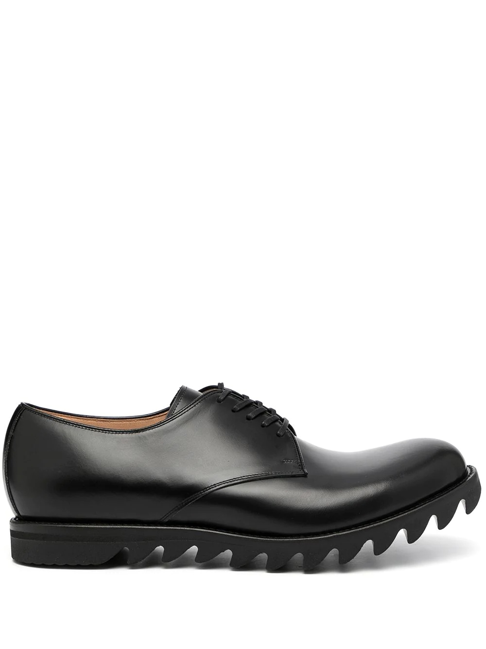 lace-up leather derby shoes - 1