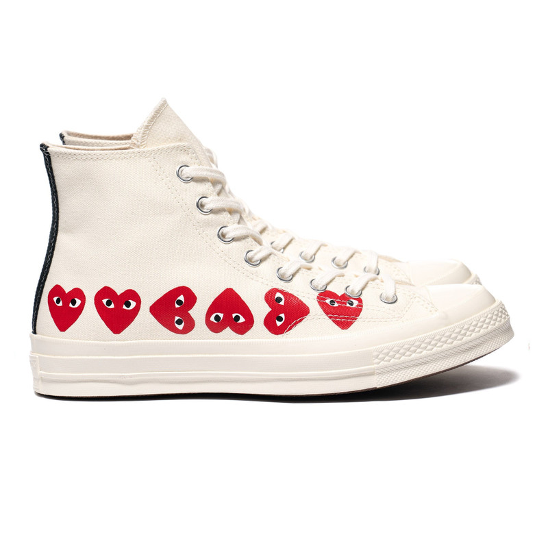 X CONVERSE CHUCK 70 MULTI HEART HIGH EGRET - 1