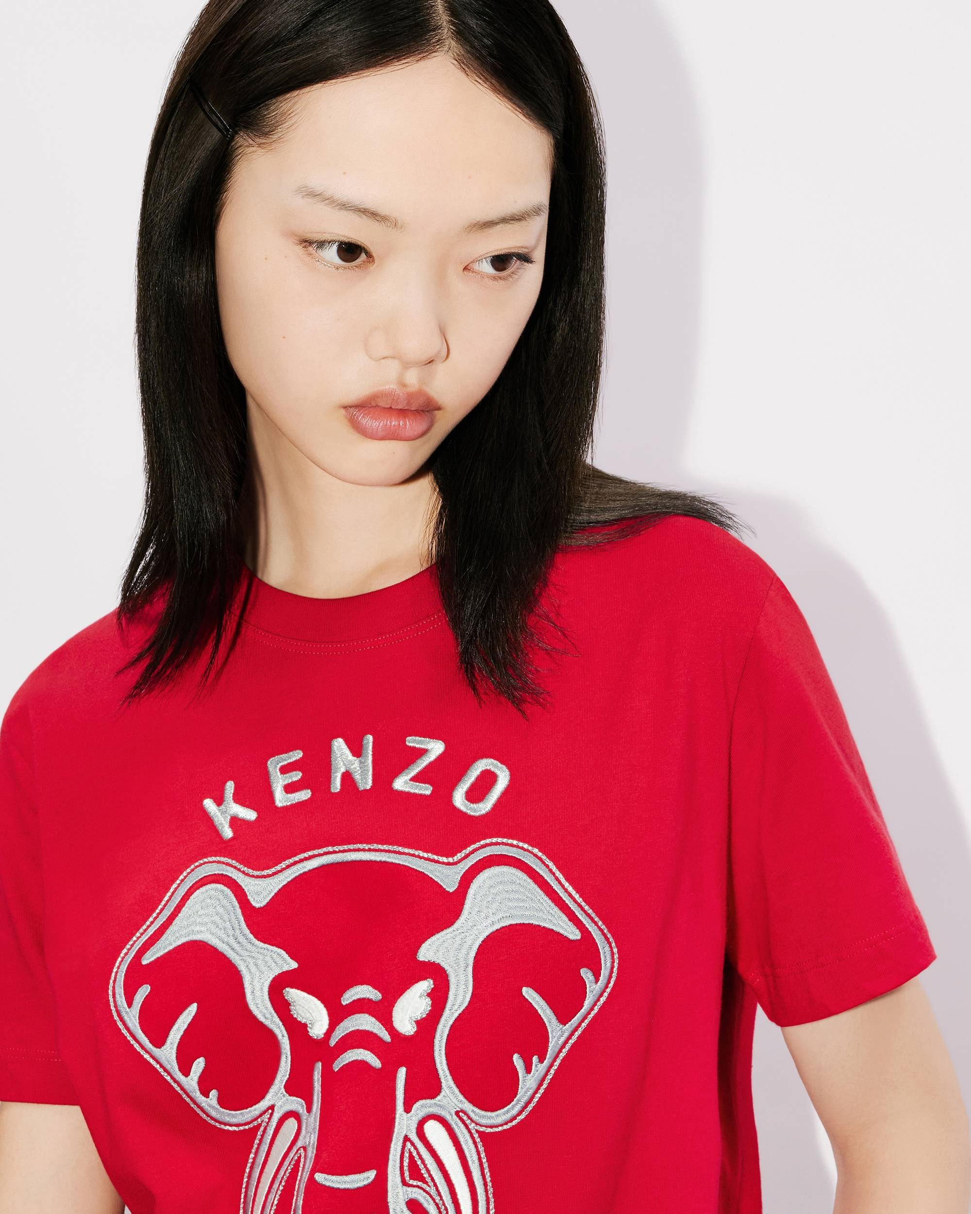 'KENZO Elephant' loose embroidered T-shirt - 6