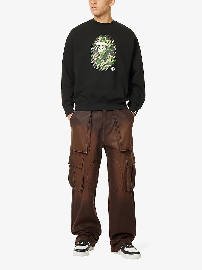 A BATHING APE® Crewneck graphic-print regular-fit cotton-blend sweatshirt outlook